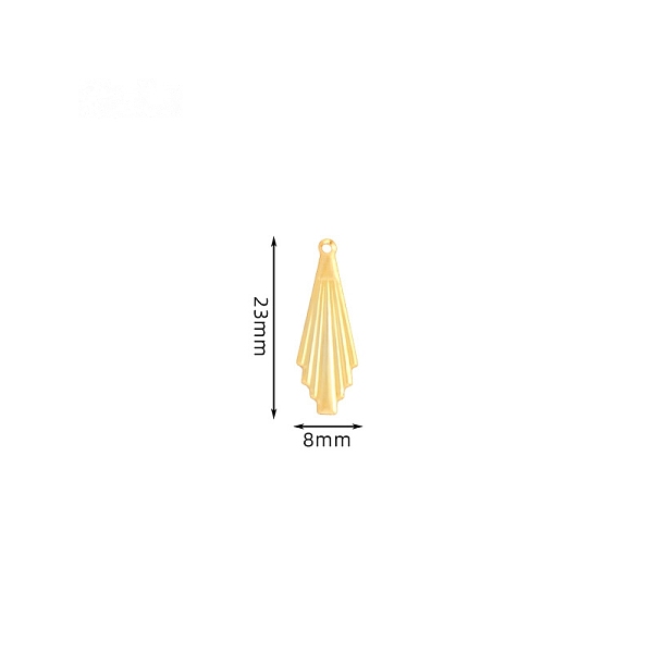 

PandaHall Iron Pendants, Fan Shape Charm, Golden, 23x8mm Iron Fan