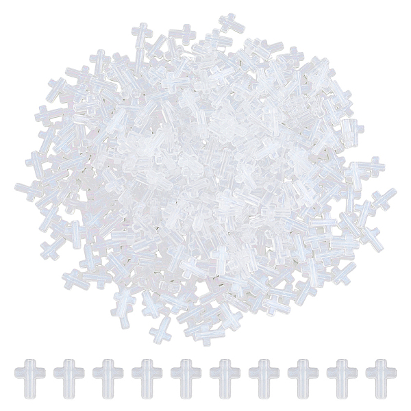 

PandaHall DICOSMETIC 510Pcs Transparent Acrylic Beads, Glitter Powder, Cross, Clear, 15.5x12x4mm, Hole: 2mm Acrylic Cross Clear