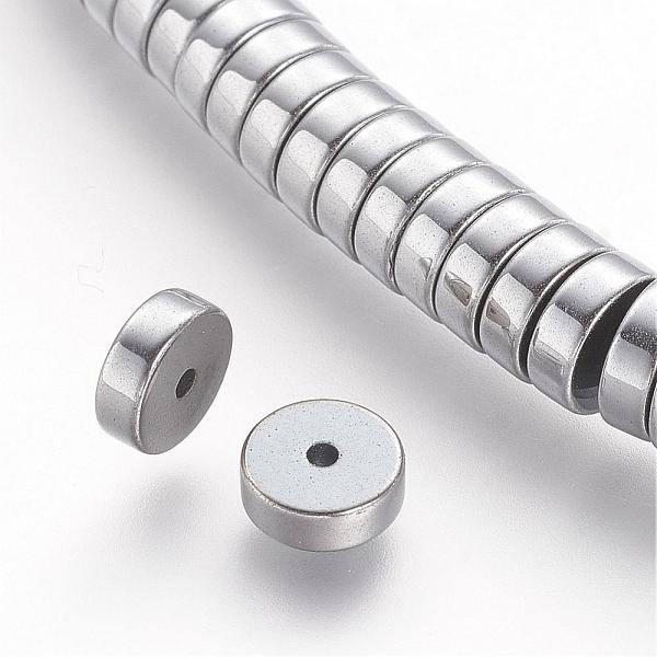 

PandaHall Non-magnetic Synthetic Hematite Beads Strands, Vacuum Plating, Grade A, Heishi Beads, Flat Round/Disc, Platinum Plated, 6x2mm...