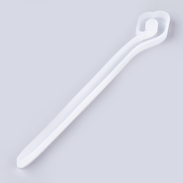 

PandaHall Hairpin DIY Silicone Molds, Resin Casting Molds, For UV Resin, Epoxy Resin Jewelry Making, Hair Stick Molds, White, 18.3x2.9x0.9cm...