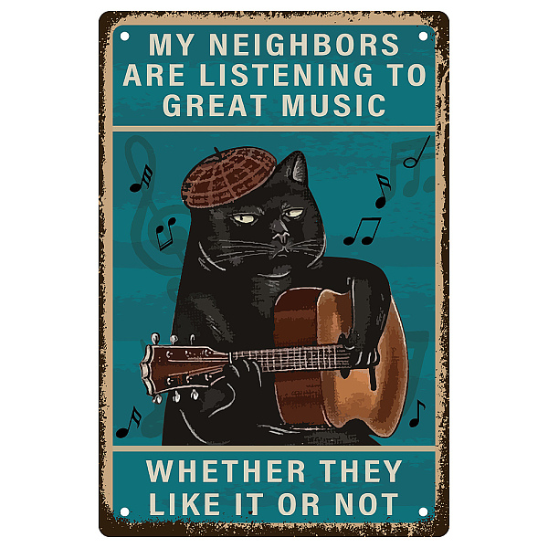 

PandaHall Vintage Metal Iron Tin Sign Poster, Wall Decor for Bars, Restaurants, Cafes Pubs, Vertical Rectangle, Cat Pattern, 300x200x0.5mm...