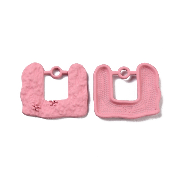 

PandaHall Spray Painted Alloy Pendants, Rectangle, Pink, 20.5x24.5x2.5mm, Hole: 2.2mm Alloy Rectangle Pink