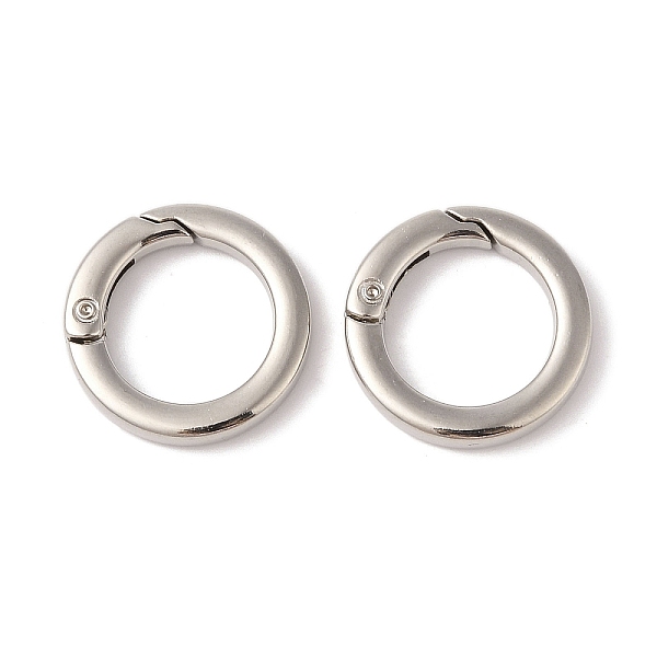 

PandaHall Nickel Plated Alloy Spring Gate Rings, Rings, Platinum, 24.5x4mm Alloy