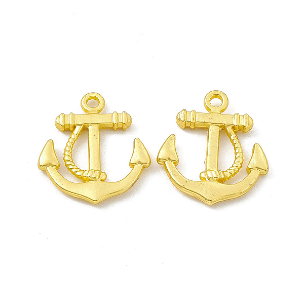 

PandaHall Rack Plating Alloy Pendants, Cadmium Free & Lead Free & Nickle Free, Anchor Charms, Matte Gold Color, 22.5x20x2.8mm, Hole: 2mm...
