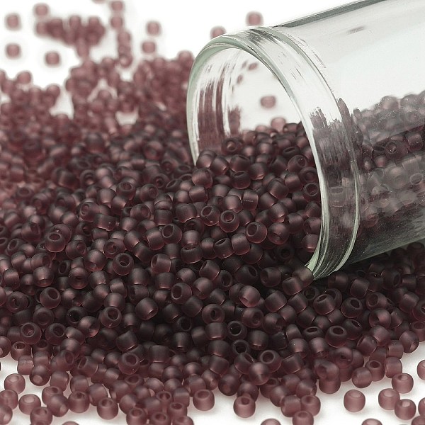 

PandaHall TOHO Round Seed Beads, Japanese Seed Beads, (6BF) Transparent Frost Medium Amethyst, 11/0, 2.2mm, Hole: 0.8mm, about..., Purple