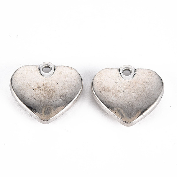 

PandaHall Tibetan Style Alloy Pendants, Lead Free & Cadmium Free, Heart, Antique Silver, 18x20x4.5mm, Hole: 1.8mm, about 90pcs/500g Alloy...