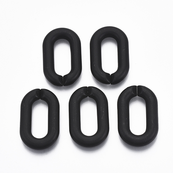 

PandaHall Spray Painted CCB Plastic Linking Rings, Quick Link Connectors, For Jewelry Cable Chains Making, Oval, Black, 39x24x7mm, Inner...