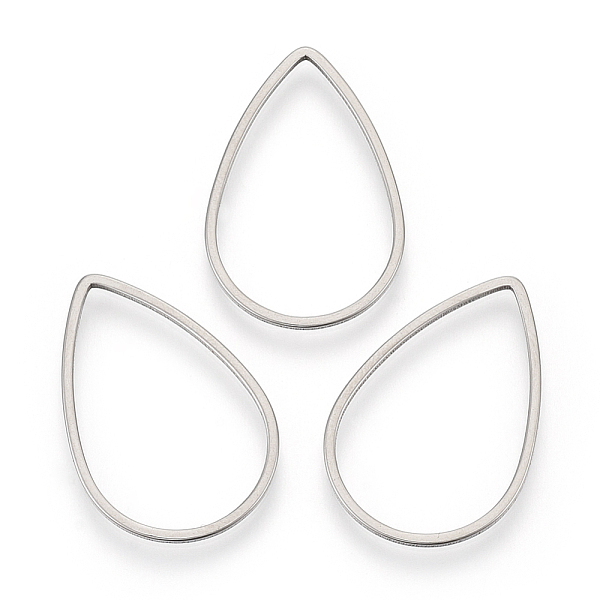

PandaHall 304 Stainless Steel Linking Rings, Teardrop, Stainless Steel Color, 25.5x17x1mm, inner measure: 23x15mm 304 Stainless Steel...
