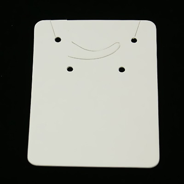 

PandaHall Paper Display Cards, Used for Necklaces, Bracelets, Pendants and Earrings, White, 55x40mm Paper Rectangle White