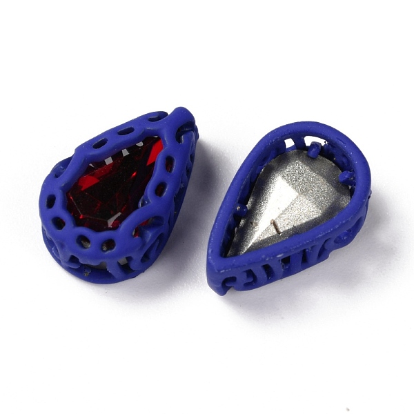 

PandaHall Sew on Rhinestone, Glass Rhinestone, with Brass Findings, Garments Accessories, Teardrop, Mixed Color, Blue, 12.5x8x5mm, Hole: 1mm...