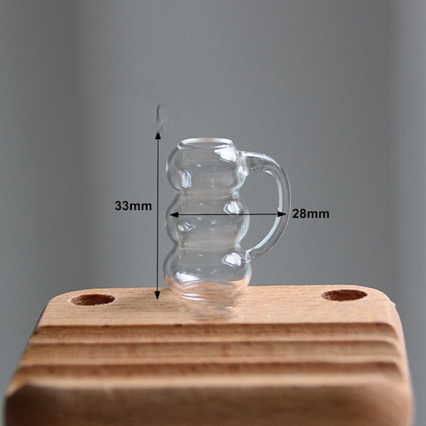 

PandaHall Glass Cups Miniature Ornaments, Micro Landscape Garden Dollhouse Accessories, Pretending Prop Decorations, Clear, 28x33mm Glass...