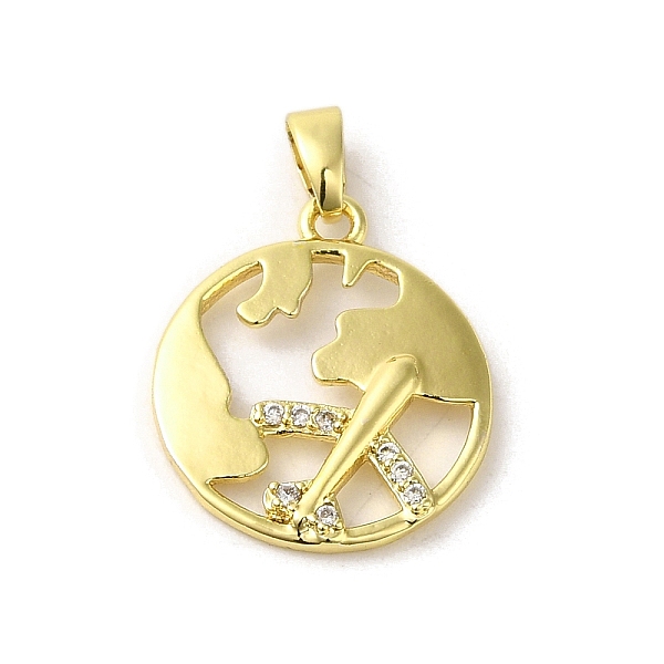 

PandaHall Rack Plating Brass Micro Pave CLear Cubic Zirconia Pendants, Real 18K Gold Plated, Long-Lasting Plated, Cadmium Free & Lead Free...