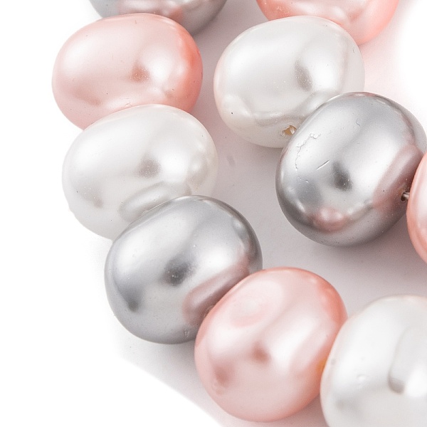 

PandaHall Shell Pearl Beads Strands, Oval, Colorful, 12~13x15~16x12mm, Hole: 1mm, about 30pcs/strand, 15.5 inch Shell Pearl Oval