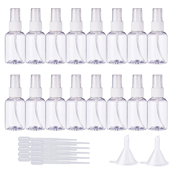 

PandaHall BENECREAT 30 Pack 20ml Plastic Fine Mist Spray Bottles with 10 Pack Plastic Pipettes for Perfume, Essential Oils Plastic Bottle..., Clear