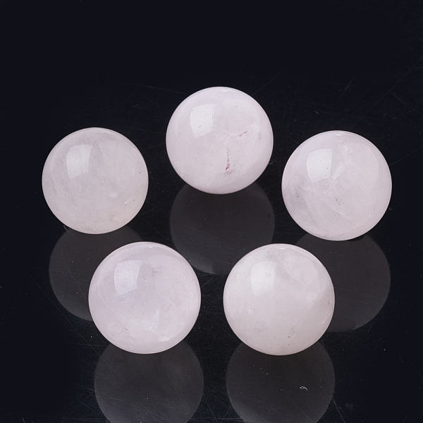 

PandaHall Natural Rose Quartz Beads, Gemstone Sphere, Round, No Hole/Undrilled, 12mm Rose Quartz Round