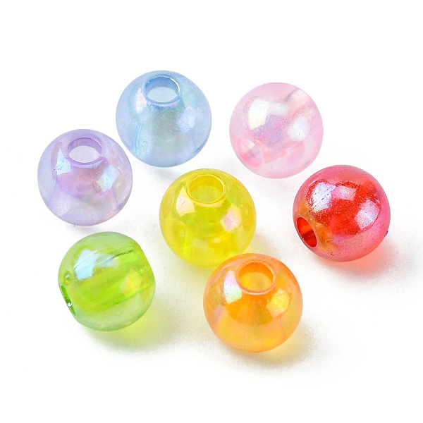 490Pcs 7 Colors Transparent Acrylic Beads