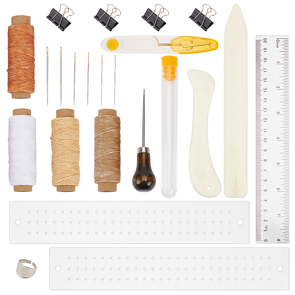 

PandaHall FINGERINSPIRE 23 Pcs Bookbinding Kit Hand Bookbinding Tools Set Starter Tool Set with Bone Folders Paper Awl Large-Eye Needles..., Multicolor