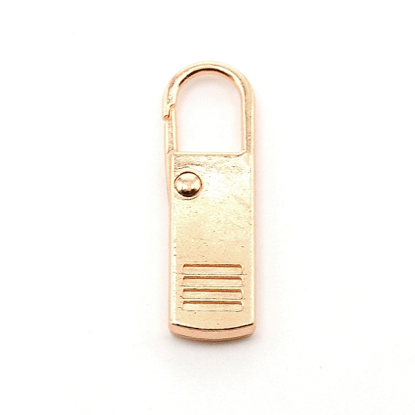 

PandaHall Zinc Alloy Zipper Puller, Garment Accessories, Light Gold, 3.65x1.05x0.35cm, Hole: 7.5x11mm Alloy