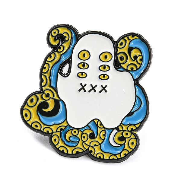 

PandaHall Octopus Enamel Pins, Alloy Badge for Backpack Clothes, White, 24x23.5x1mm Alloy+Enamel Octopus White