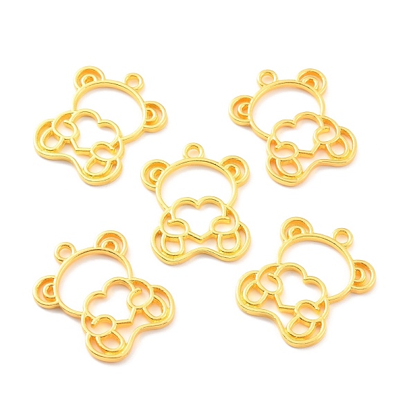 

PandaHall Alloy Open Back Bezel Pendants, for DIY UV Resin, Epoxy Resin, Pressed Flower Jewelry, Cadmium Free & Lead Free, Love Bear, Golden...