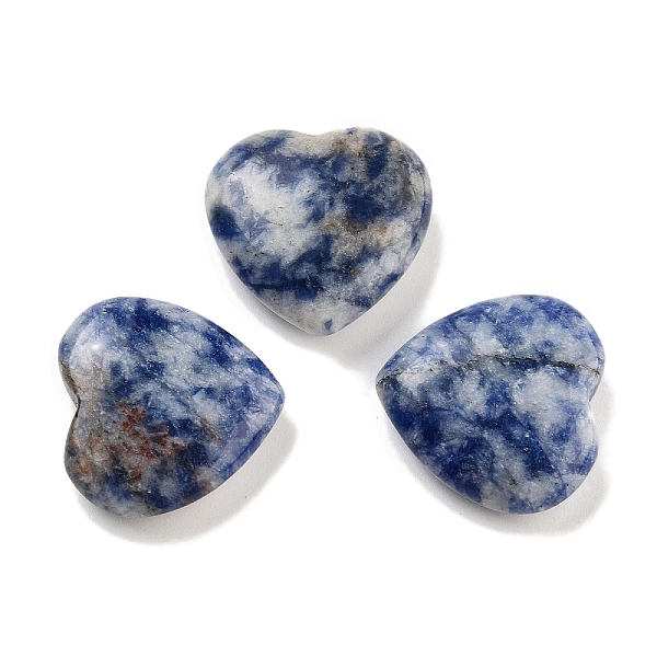 

PandaHall Heart Natural Blue Spot Jasper Worry Stone, Anxiety Healing Thumb Stone, 19.5~20.5x20~20.5x5.8~6.8mm Blue Spot Jasper Heart