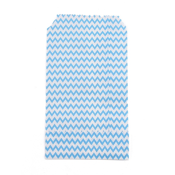 

PandaHall White Kraft Paper Bags, No Handles, Storage Bags, Wave Pattern, Wedding Party Birthday Gift Bag, Light Sky Blue, 15x8.3x0.02cm...