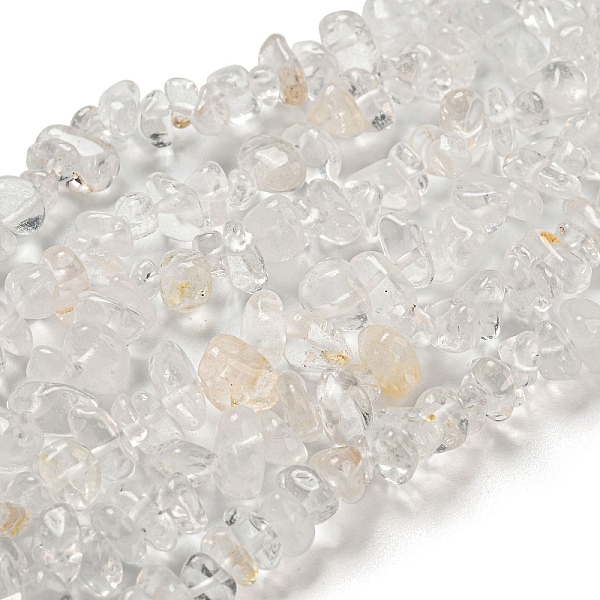 

PandaHall Natural Quartz Crystal Chip Beads Strands, Rock Crystal Beads, 5~8x5~8mm, Hole: 1mm, about 31.5 inch Quartz Crystal Chip Clear