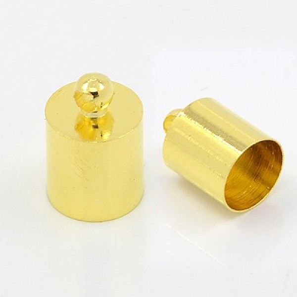 

PandaHall Brass Cord Ends, End Caps, Golden, 13x9mm, Hole: 1mm, Inner Diameter: 8mm Brass