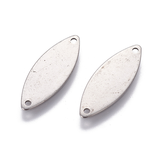 

PandaHall 201 Stainless Steel Links connectors, Horse Eye, Stainless Steel Color, 21x8x0.6mm, Hole: 1mm 201 Stainless Steel Horse Eye