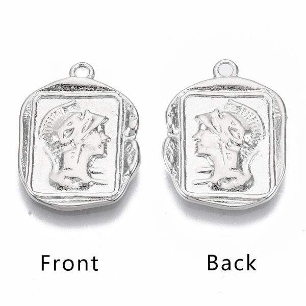 

PandaHall Brass Pendants, Nickel Free, Rectangle with Avatar, Real Platinum Plated, 20.5x15.5x1.5mm, Hole: 1.6mm Brass Rectangle