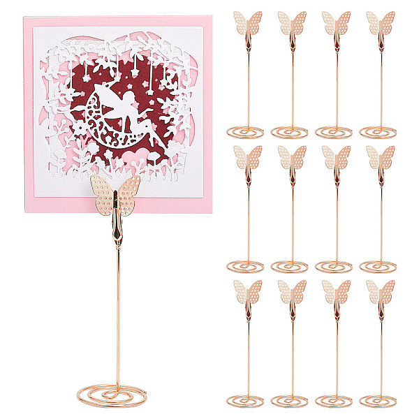 

PandaHall CHGCRAFT 12PCS Butterfly Table Number Holders Place Card Holder Photo Holders for Tables Cards Stand Name Menu Clips Table Sign...
