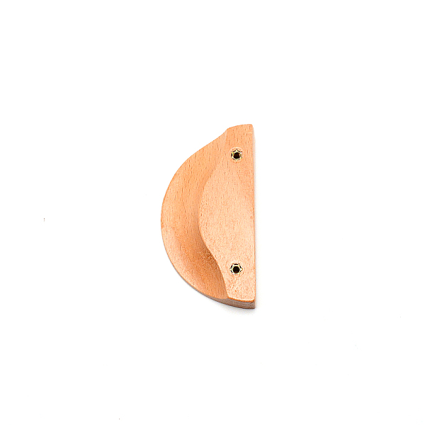 

PandaHall Wood Cabinet Drawer Handles, Wooden Box Accessories, Bisque, 100x52x18.5mm, Hole: 2.8mm Wood Orange