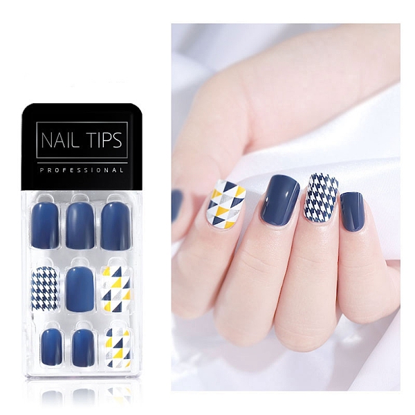 

PandaHall 30pcs PVC False Nail Tips, Marine Blue, 9.8x4.3cm Plastic Blue
