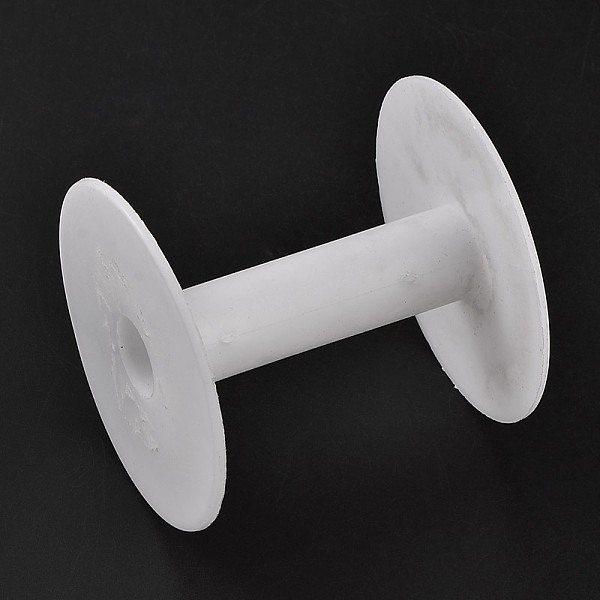 

PandaHall (Defective Closeout Sale), Plastic Empty Spools for Wire, Thread, White, 8.2x8.2cm Plastic White
