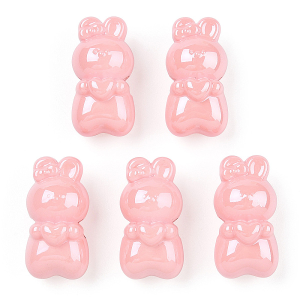 

PandaHall Opaque Acrylic Beads, Rabbit, Pink, 23x12x11.5mm, Hole: 3mm Acrylic Rabbit Pink