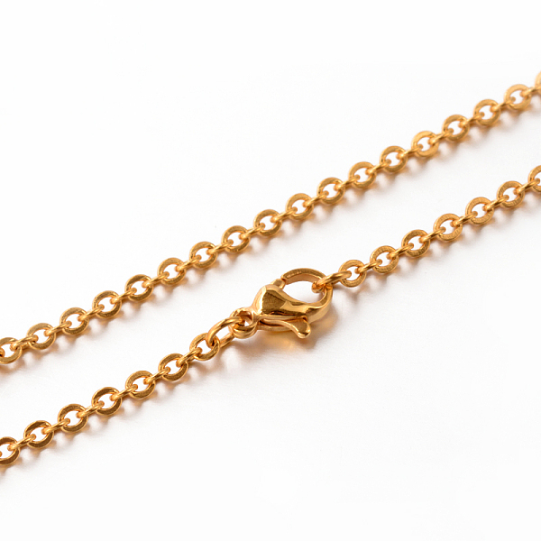 

PandaHall 304 Stainless Steel Cable Chain Necklaces, Golden, 17.7 inch(45cm) 304 Stainless Steel
