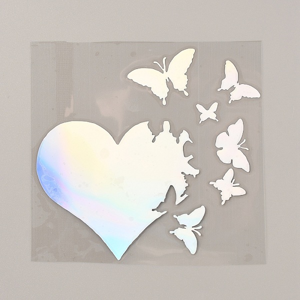 

PandaHall Laser Style PET Waterproof Self-adhesive Stickers, for Car, Motorcycle Decoration, Colorful, Heart Pattern, 138x125x0.1mm, Heart...