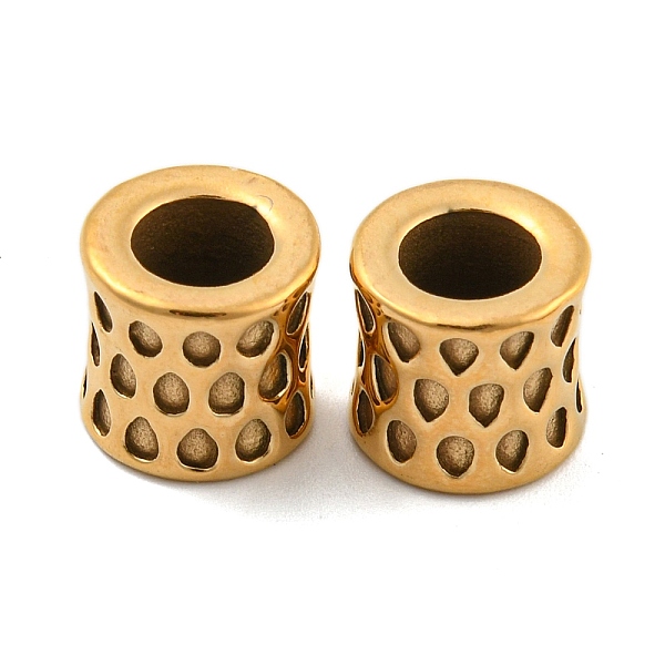 

PandaHall Ion Plating(IP) 304 Stainless Steel European Beads, Large Hole Beads, Column, Golden, 10.5x10mm, Hole: 5.5mm 304 Stainless Steel...