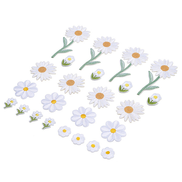 

PandaHall Biyun 24Pcs 6 Style Computerized Embroidery Cloth Iron on/Sew on Patches, Costume Accessories, Appliques, Flower, Colorful...