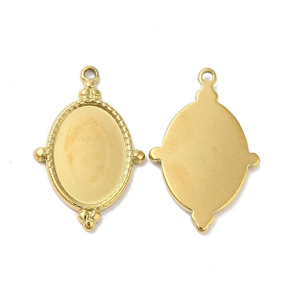 Ion Plating(IP) 304 Stainless Steel Pendant Cabochon Settings
