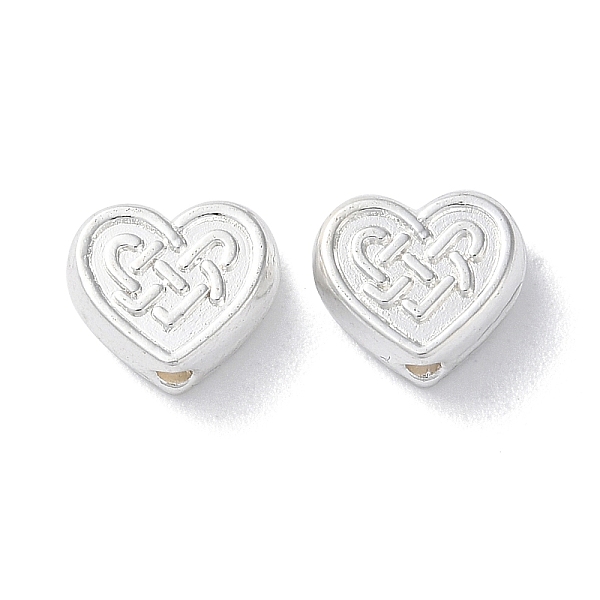 

PandaHall Alloy Beads, Long-Lasting Plated, Heart, Silver, 8x9x3.5mm, Hole: 1.4mm Alloy Heart