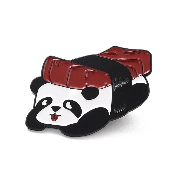 

PandaHall Panda with Sushi Enamel Pin, Cute Animal Alloy Enamel Brooch for Backpack Clothes, Electrophoresis Black, Brown, 22.5x35x10.5mm...