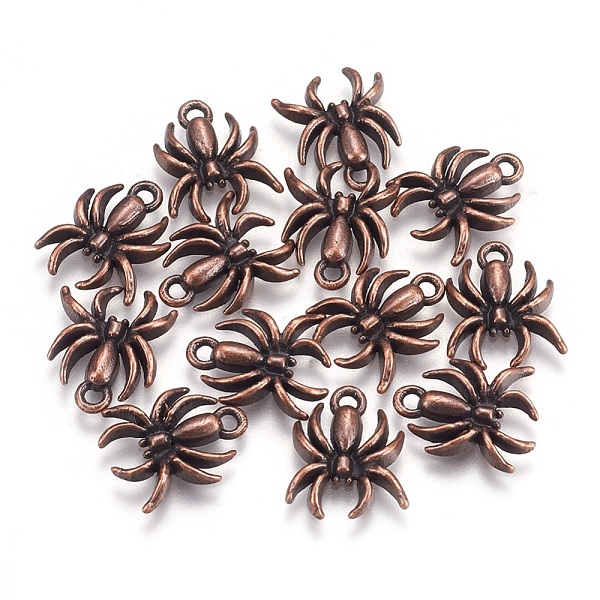 

PandaHall Alloy Pendants, Spider, Lead Free and Cadmium Free, Red Copper, about 18mm long, 14mm wide, 3mm thick, hole: 2mm Alloy Spider