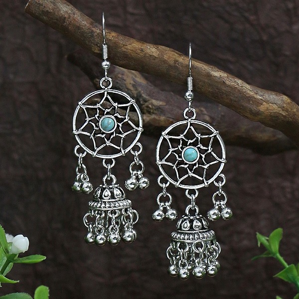 

PandaHall Elegant and Stylish Turquoise Earrings with Unique Personality Charm Acrylic Flat Round