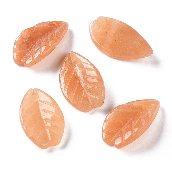 

PandaHall Natural Red Aventurine Pendants, Leaf, 19.5x11.5x4mm, Hole: 0.8mm Red Aventurine Leaf