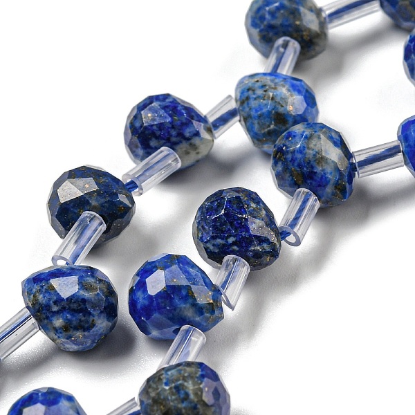 

PandaHall Natural Lapis Lazuli Beads Strands, Faceted, Top Drilled, Teardrop, 10x8mm, Hole: 1mm, about 38pcs/strand, 15.55~16.142''...