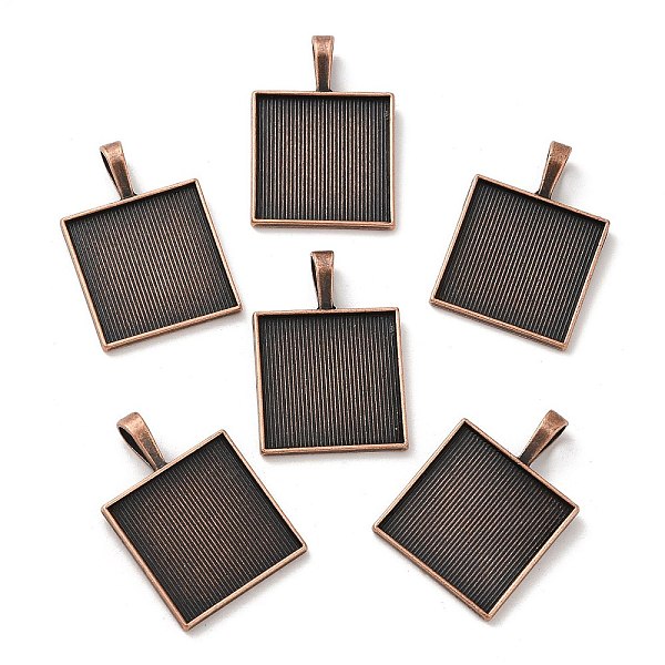 

PandaHall Alloy Pendant Cabochon Settings, Cadmium Free & Nickel Free & Lead Free, Square, Red Copper, Tray: 25x25mm, 37.5x26x3mm, about...
