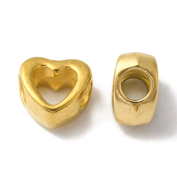 

PandaHall 304 Stainless Steel Beads Frame, Heart, Golden, 10x11x5.5mm, Hole: 4mm, 5x5.5mm Inner Diameter 304 Stainless Steel Heart