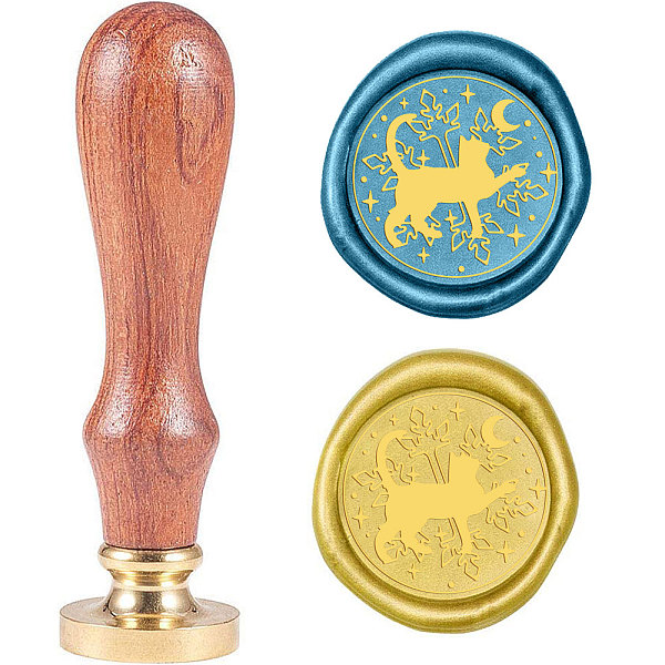 

PandaHall Wax Seal Stamp Set, Sealing Wax Stamp Solid Brass Head, Wood Handle Retro Brass Stamp Kit Removable, for Envelopes Invitations...