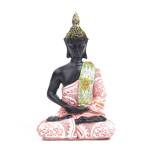 

PandaHall Resin Buddha Statues Sculpture, for Home Display Decoration, Lavender Blush, 65x110x155mm Resin Human